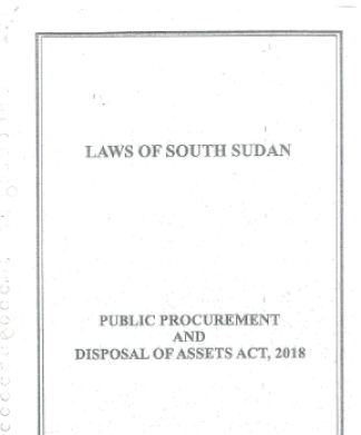 Public Procurement and Disposal of Assets Act, 2018